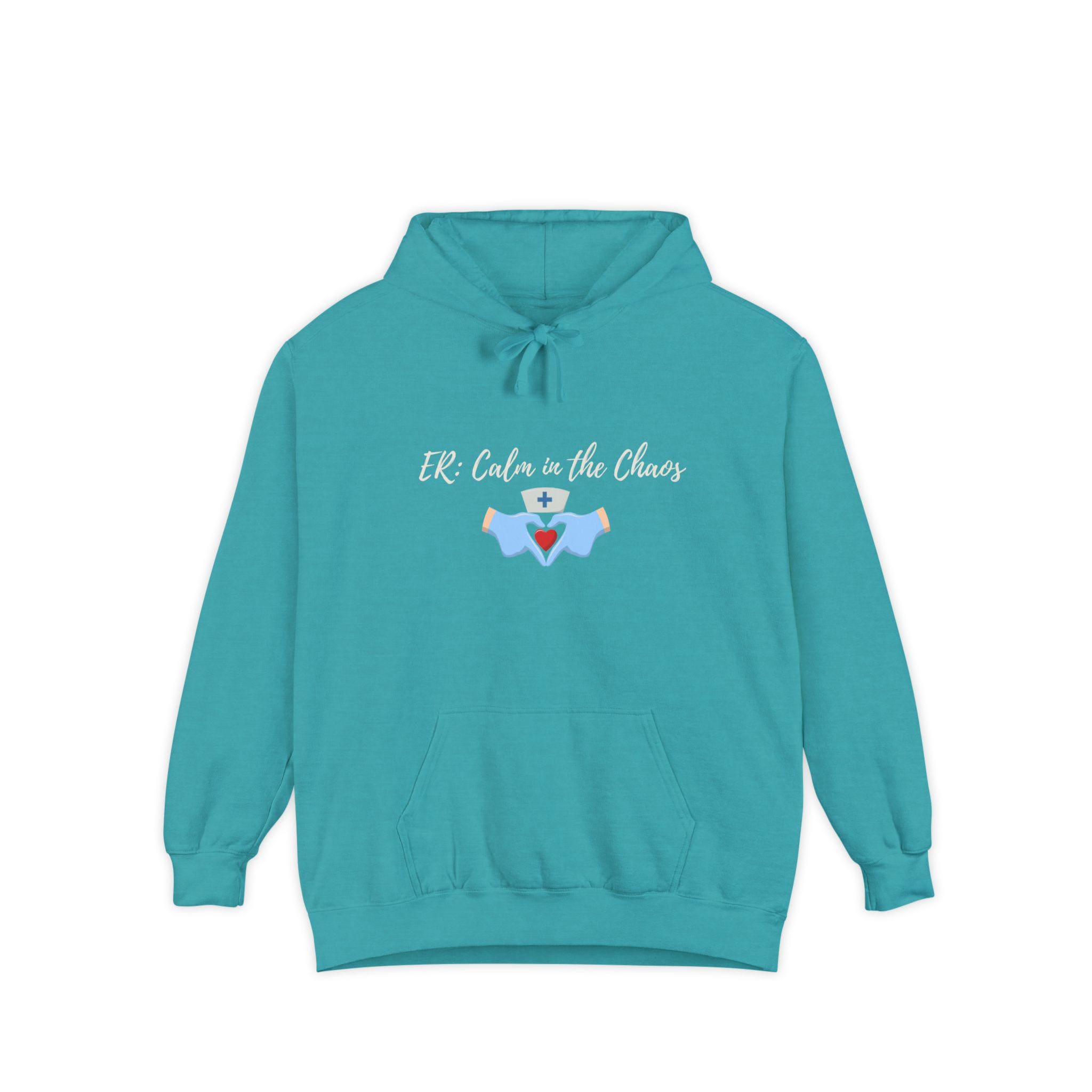 Embroidered ER Nurse Hoodie, Comfort Colors RN Gift, Personalized