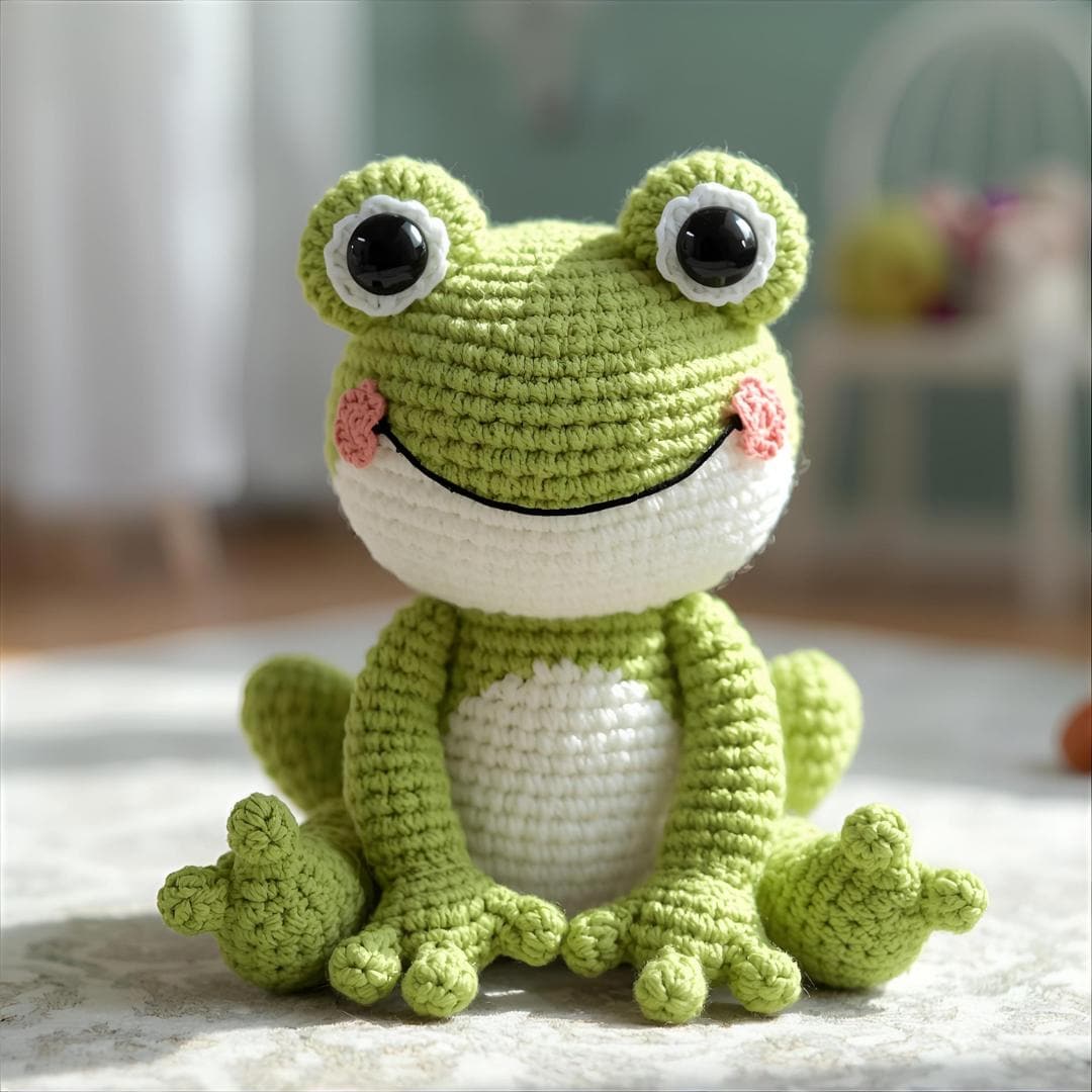 Amigurumi Frog Crochet Pattern – DIY Plush Toy PDF – Beginner Friendly
