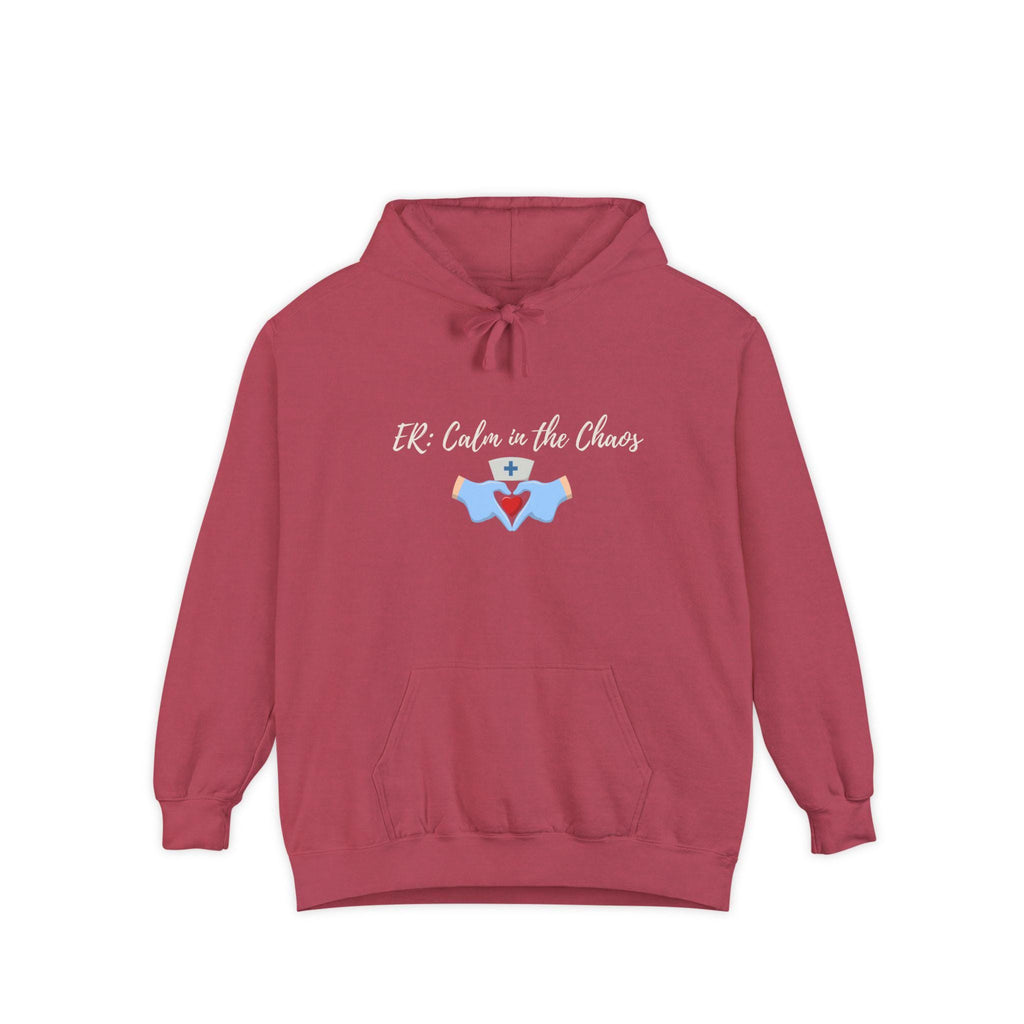 Embroidered ER Nurse Hoodie, Comfort Colors RN Gift, Personalized