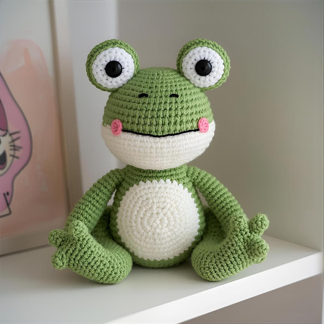Amigurumi Frog Crochet Pattern – DIY Plush Toy PDF – Beginner Friendly