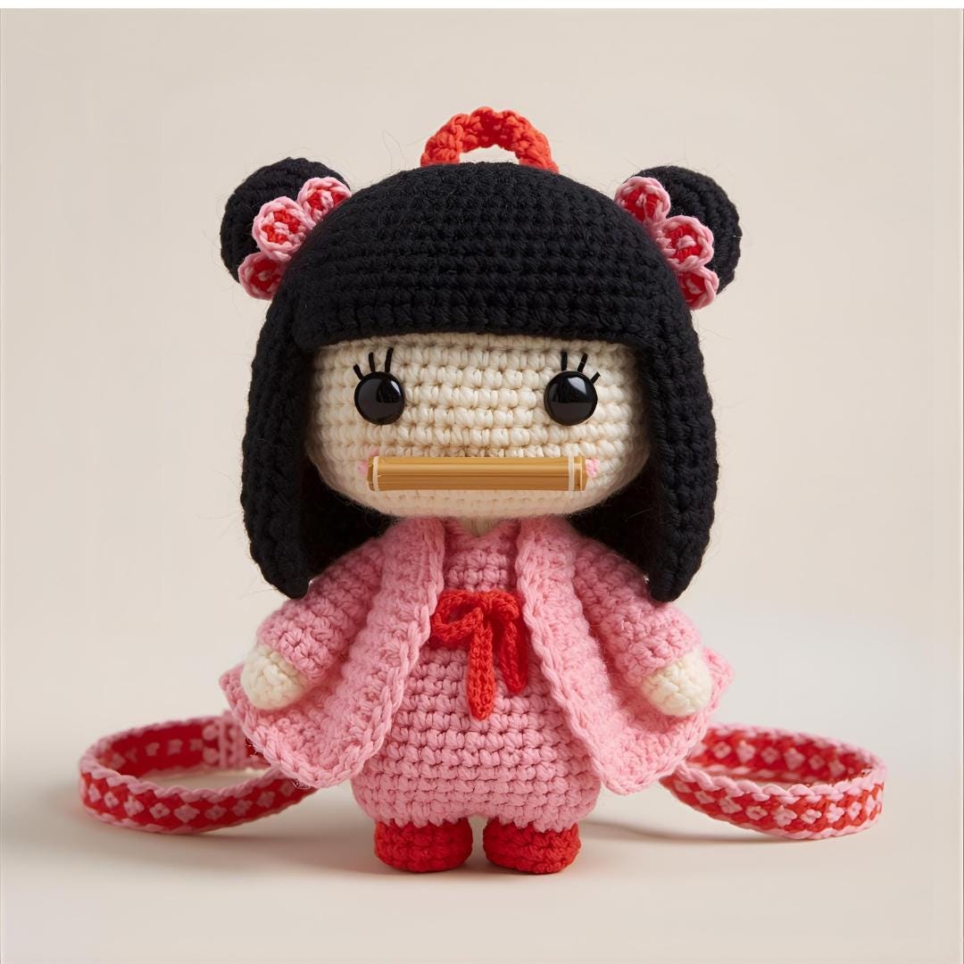 Chibi Anime Crochet Bag Patterns – 7 Mini Backpack PDF Bundle with Instructions