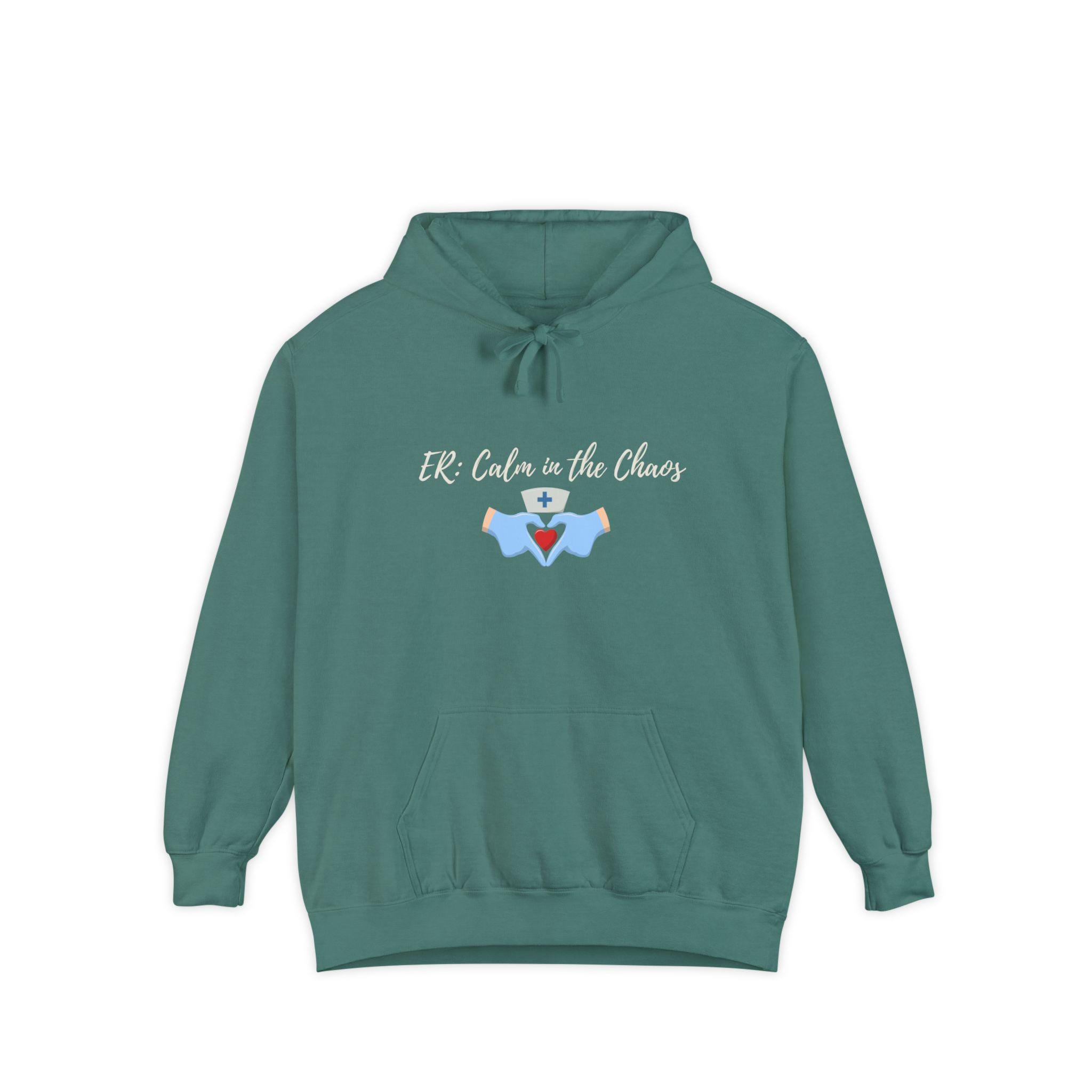 Embroidered ER Nurse Hoodie, Comfort Colors RN Gift, Personalized