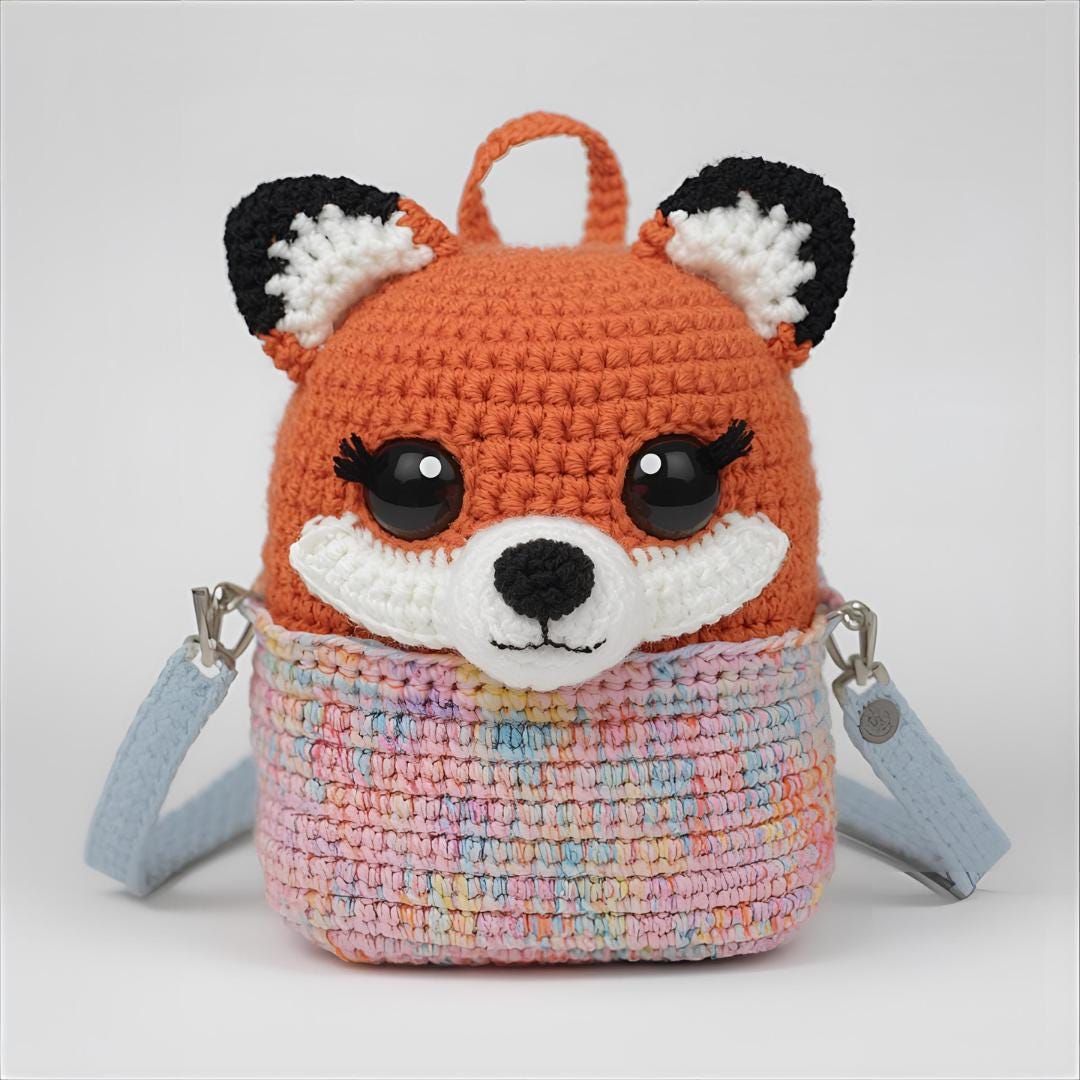 Chibi Anime Crochet Bag Patterns – 7 Mini Backpack PDF Bundle with Instructions