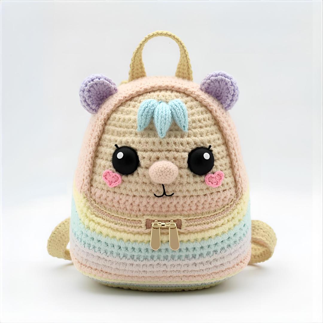 Chibi Anime Crochet Bag Patterns – 7 Mini Backpack PDF Bundle with Instructions