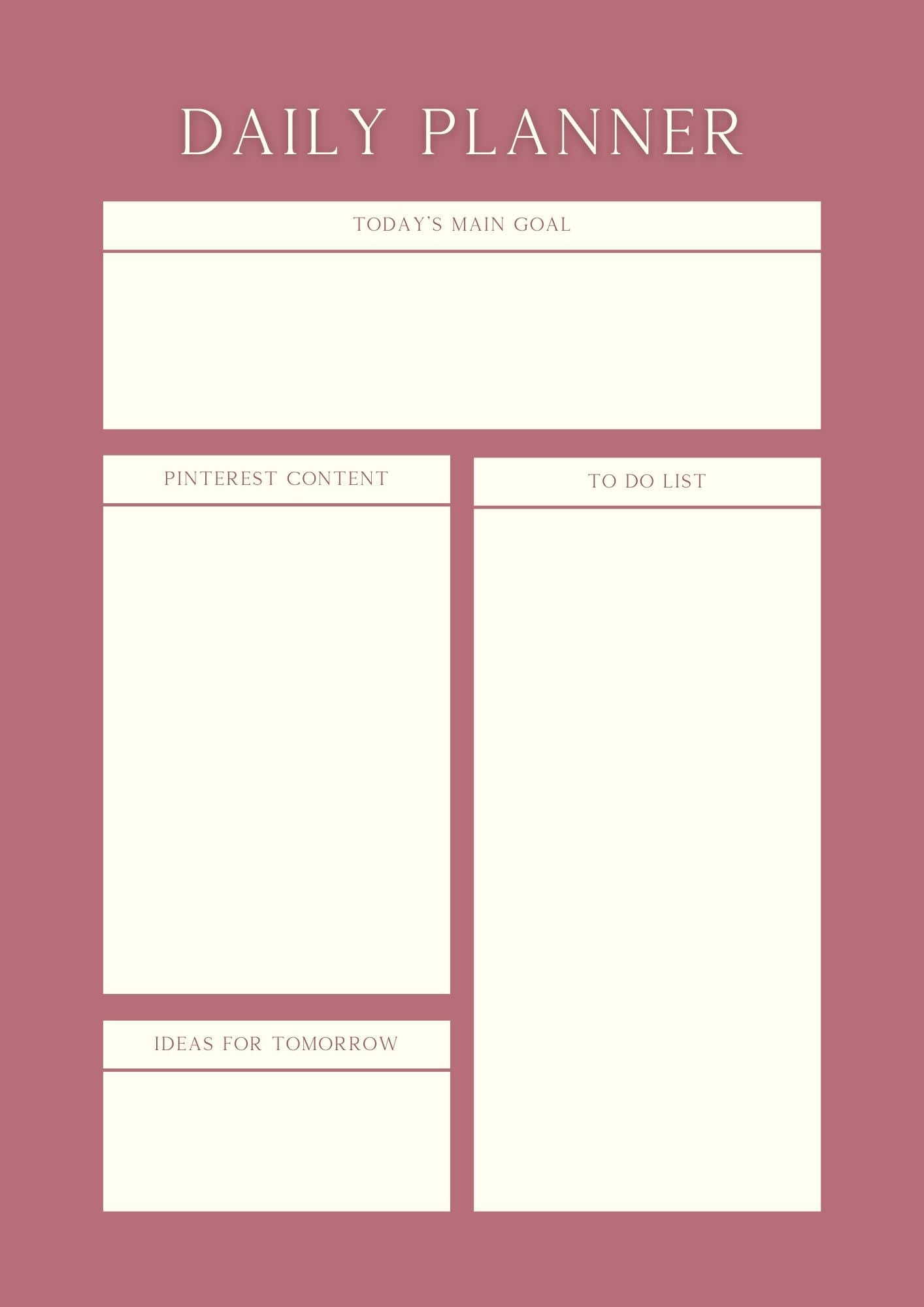 Pinterest Planner 2026 – Content Calendar & Pin Tracker – Digital Download