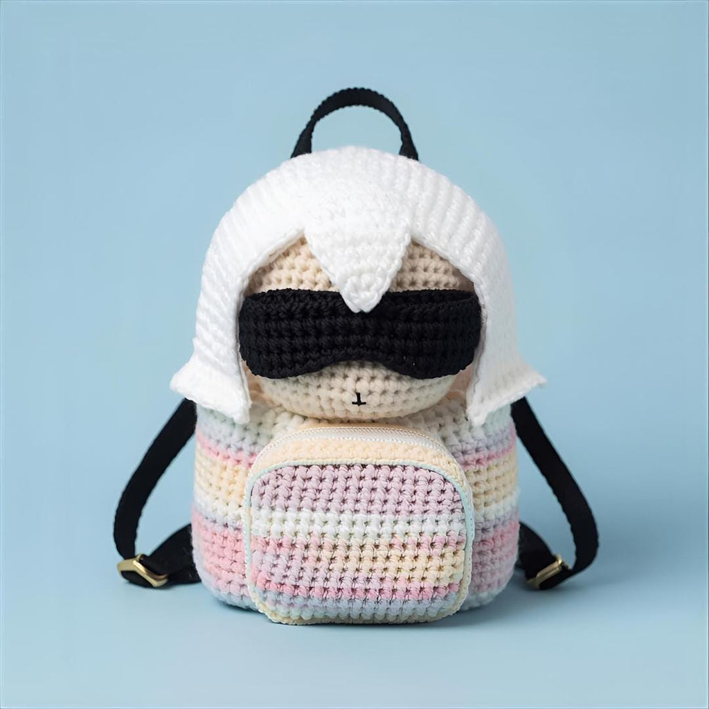 Chibi Anime Crochet Bag Patterns – 7 Mini Backpack PDF Bundle with Instructions