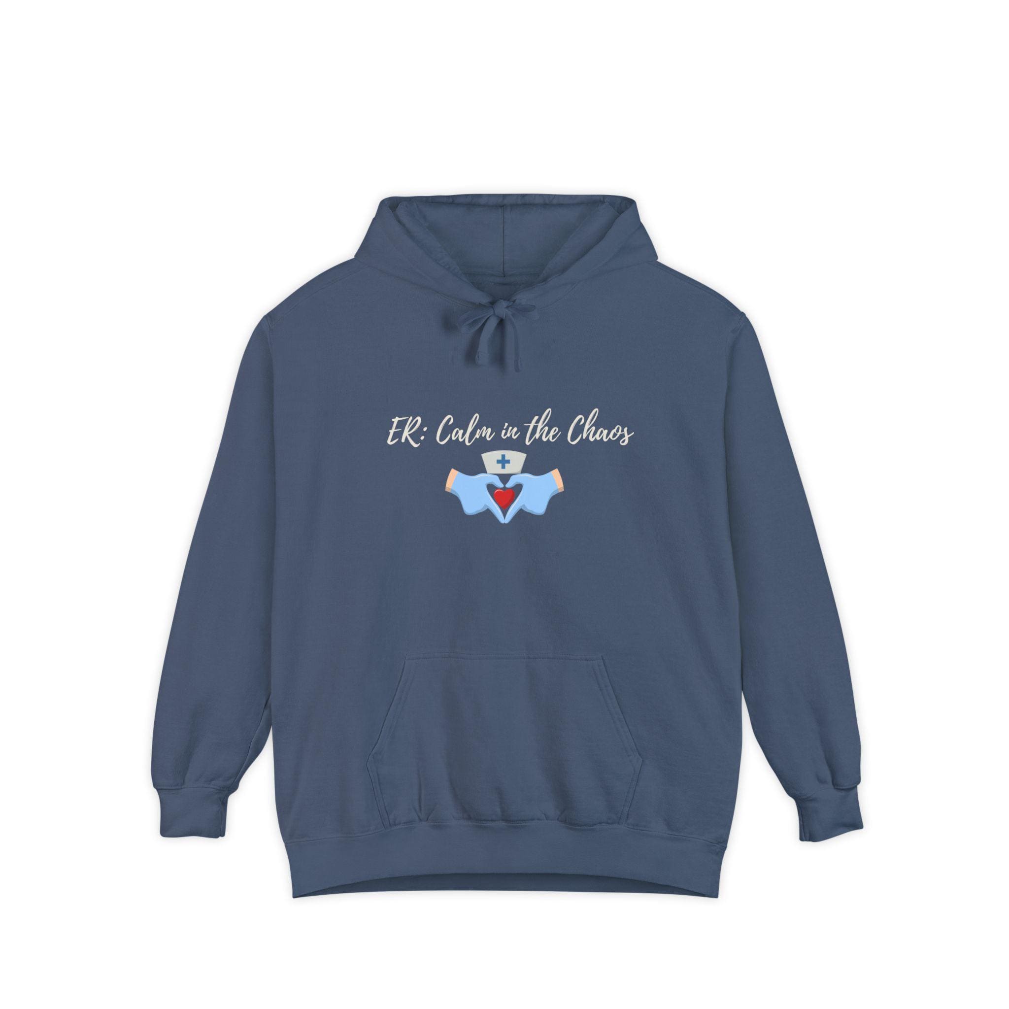 Embroidered ER Nurse Hoodie, Comfort Colors RN Gift, Personalized