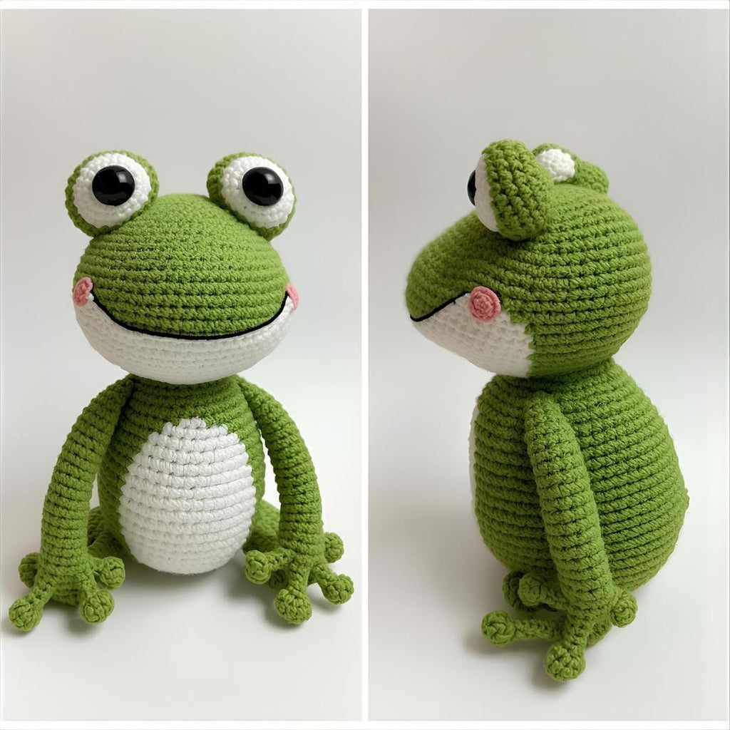 Amigurumi Frog Crochet Pattern – DIY Plush Toy PDF – Beginner Friendly